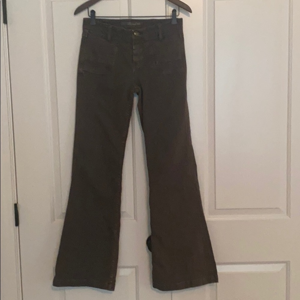 Level 99 Size 28 Charcoal Brown Flare Jeans